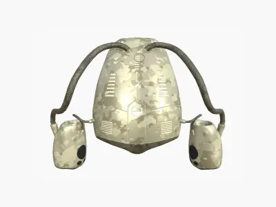 Jetpack I10 Desert Camouflage - SciFi Character Design Low-poly 3D model