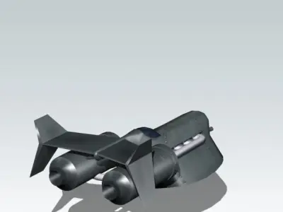 Spacecraft 01 Low-poly 3D model