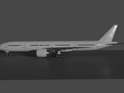 Commercial Plane Free 3D model