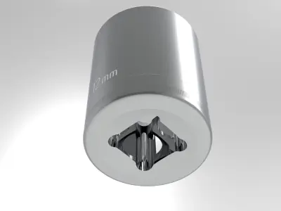 Deep Socket 12 mm 3D model