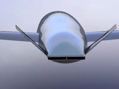  imaginary fixed wing drone 3D print model