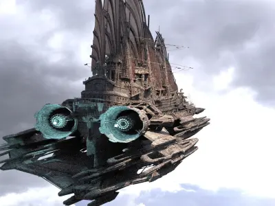 Black Pearl Airship 3 3D model