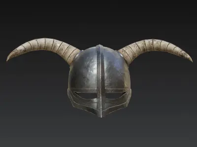 Viking Helmet Low-poly 3D model