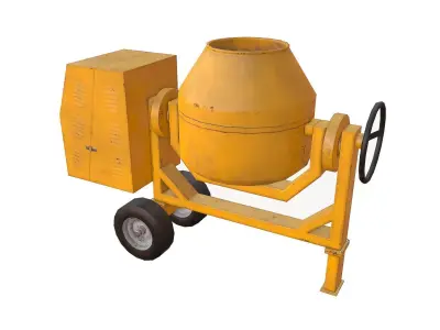 Concrete Mixer Low-poly 3D model
