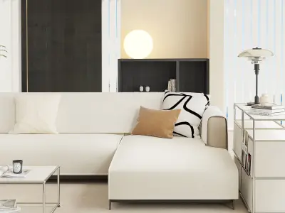 Industrial Living Interior scene 3D model buy