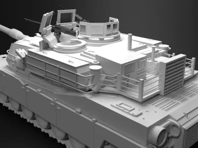Armoured Tank - M1A2 Abrams Tank 3D model