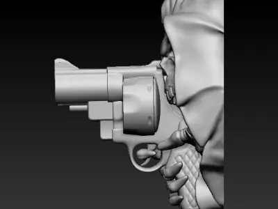 Gun Skull Reaper Pendant 3D print model