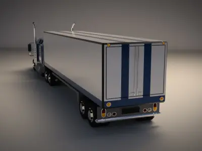 Low-Poly Cartoon Lorry Truck Low-poly 3D model