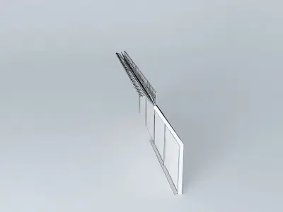 Observation Deck Security Safety Barrier Free 3D model