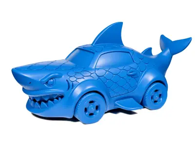Shark car toy 3D print model