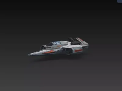 Sci-Fi Compact Strike Fighter Spaceship 3D Print STL 3D print model