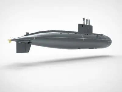 Project 877 Halibut submarine 3D model