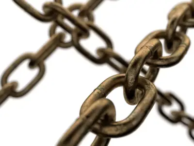 Old chain Low-poly 3D model