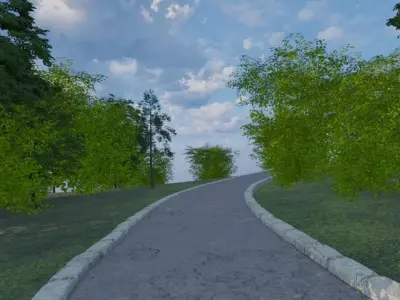 Hilltop Village 3D model get