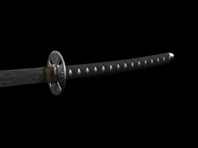 Katana  PBR low-poly Low-poly 3D model
