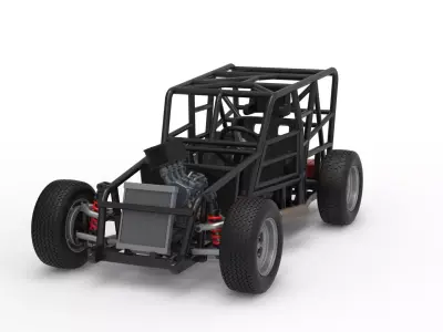 Dwarf car Base Scale 1 to 25 3D print model