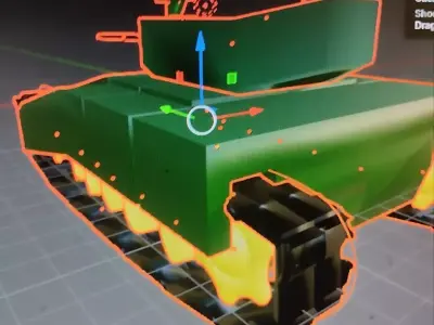 Tanck Low-poly 3D model