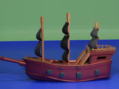 PIRATE SHIP Free 3D model purchase