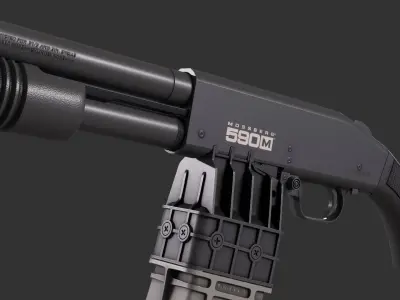 Mossberg 590M Low-poly 3D model