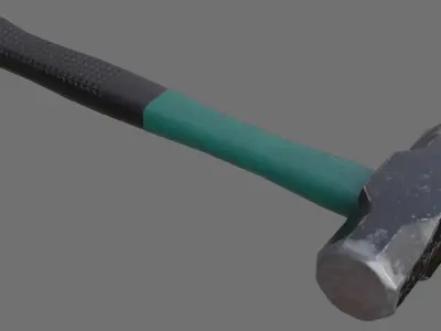 Sledgehammer 1B Low-poly 3D model