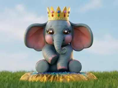 Royal Elephant 3D 3D print model