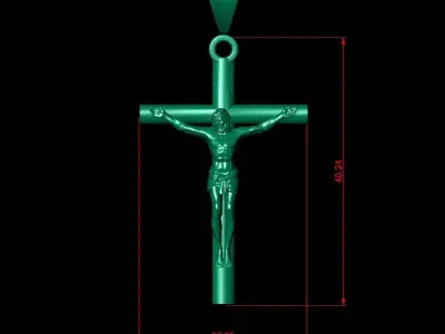 Cross Jesus simple D5 3D print model