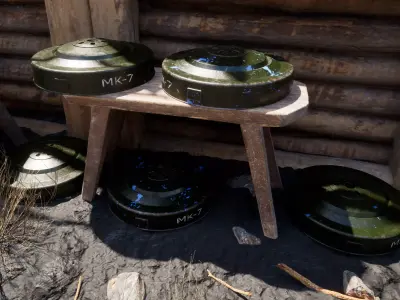 British WW2 Mk7 Anti-Tank Mine 3D model