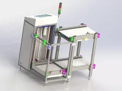 Double cent  lifter  of assembly line 3D model