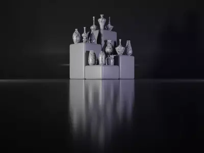 3D Vase Collection Free low-poly 3D model