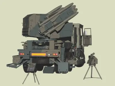 JGSDF Type 81 Surface-to-Air Missile 3D model