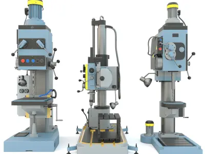 Industrial drilling machines - Collection 3D model