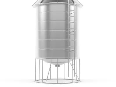 Steel Silo 3D model