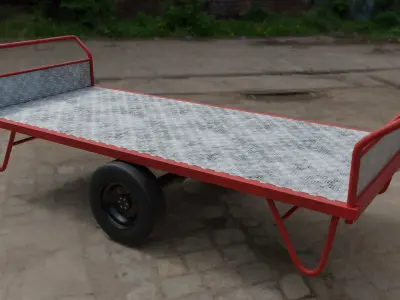 trolley asset pack Low-poly 3D model