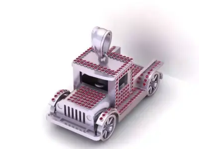 Luxury Vintage Car Pendant 3D print model