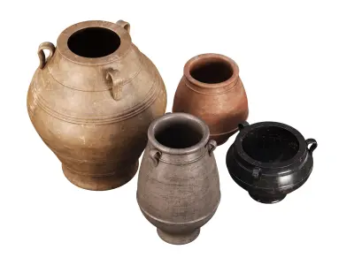 Antique Vases Set  3D model