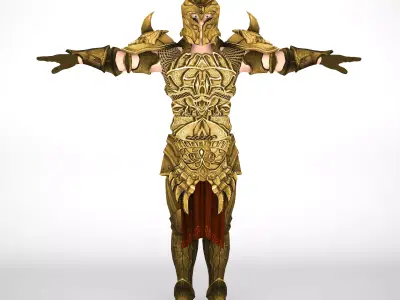 warrior man 3D model