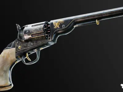 FPS 4K Western Guns VOL 1 Low-poly 3D model