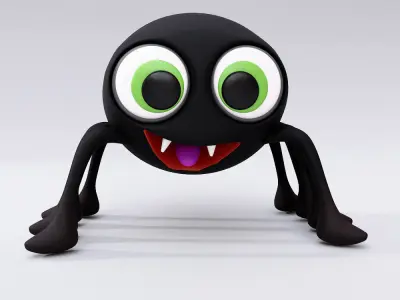  Spider cartoon 3d model  3D model