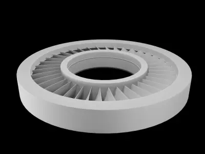 Fan Assembly Free low-poly 3D model