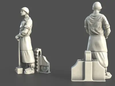  Factory Worker Statue 
