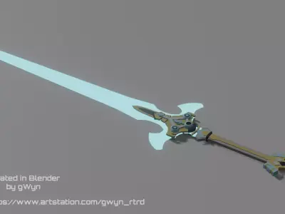 Epic Fantasy Sword Pack by gWyn Low-poly 3D model