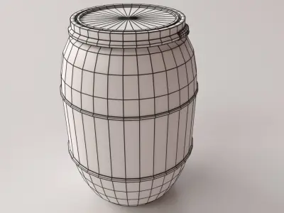 HPDE Drum Container 3D model