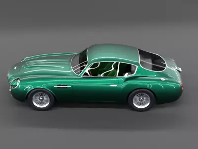 aston martin DB4GT zagato 1960 with interior 3D model