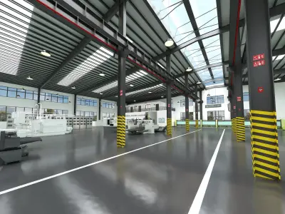 factory interior 3D model