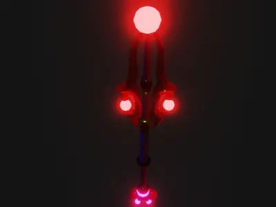 Staff Low-Poly for game Low-poly 3D model