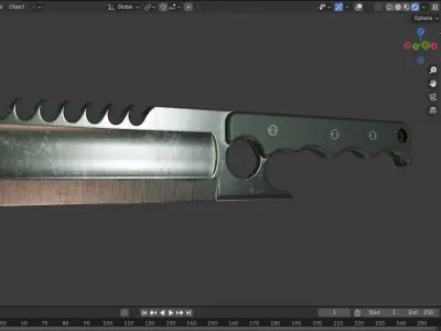 Game Ready Tactical Combat Cleaver  PBR Textured   Low-poly 3D model
