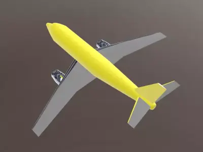  Fictional Jetliner a318 Inspired series 3D model