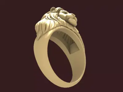 lion ring 3dm 3D print model