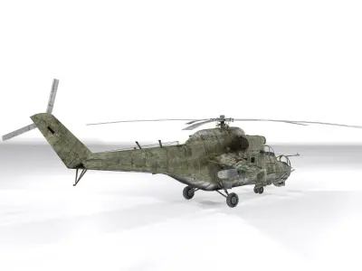 Mil Mi-24 Low-poly 3D model