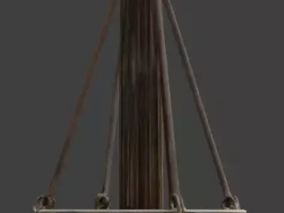 Ancient Egyptian Balance Scale 3D Prop Analysis Low-poly 3D model